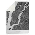 Begin Home Decor 60 x 80 in. New York Graphic Map-Sherpa Fleece Blanket 5545-6080-TV16-1